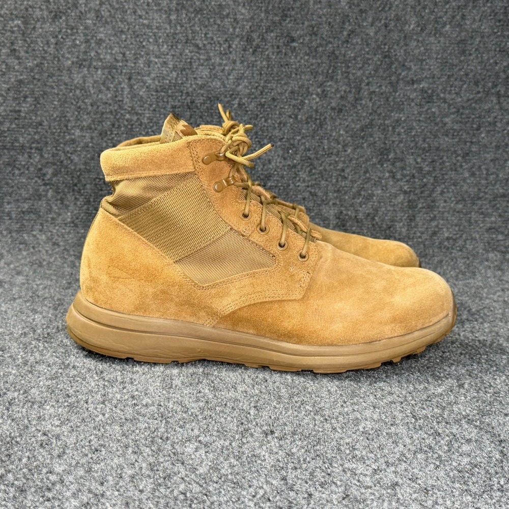 Men's Suede Tactical Boots in Tan - Lace-Up Comfort